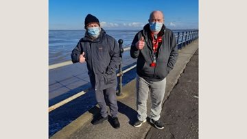 Wirral Residents enjoy some fresh air at the seaside